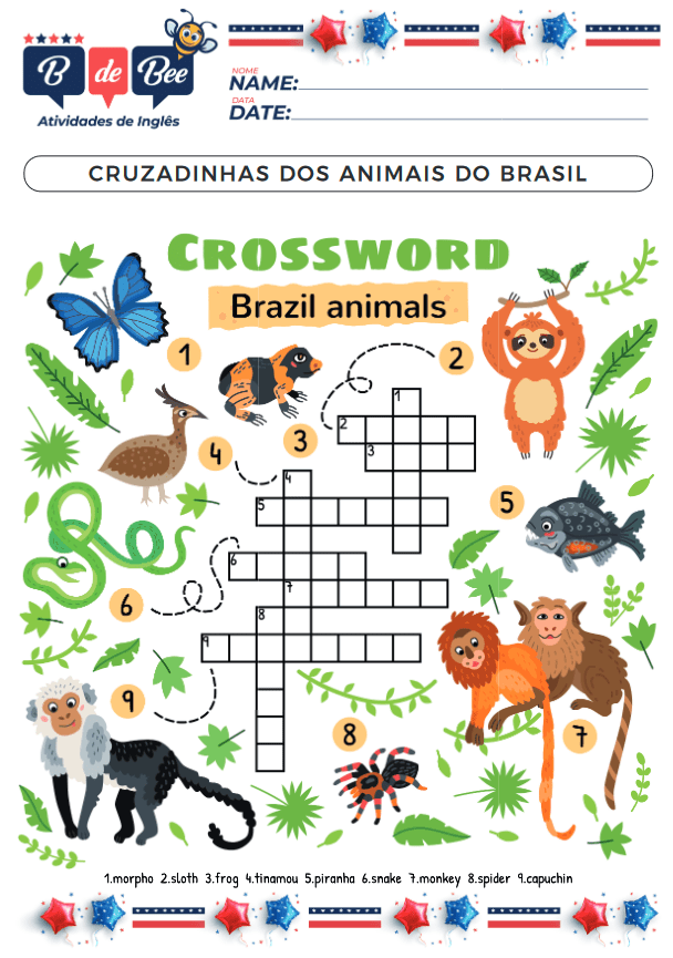 4ª atividade Inglês 6º Ano - Inglês