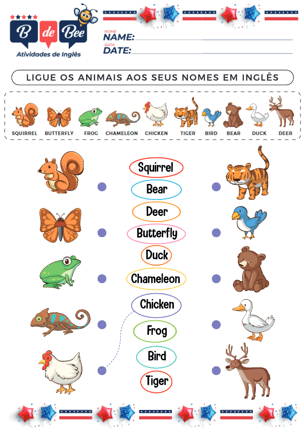 Animais selvagens em inglês com atividades - Inglês Prático