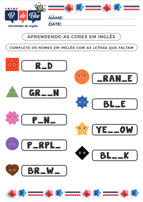 5 Atividades De Cores Em Inglês Para Educação Infantil