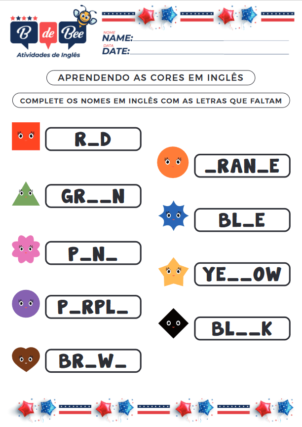 Jogo para aprender Inglês (Cores e Números) a partir de 3 anos - Natural  Baby Importados