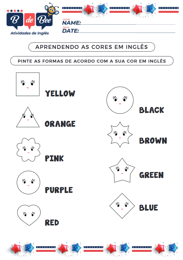 As Cores em Inglês  Aprender as Cores em Inglês 