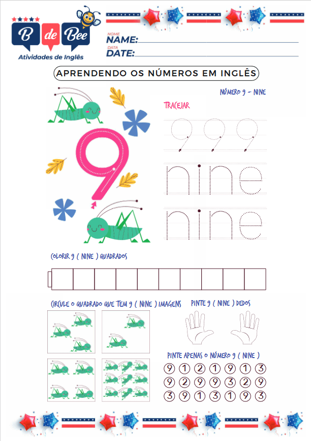 Atividades para ensinar Nomes dos Dedos (educação infantil) - Toda