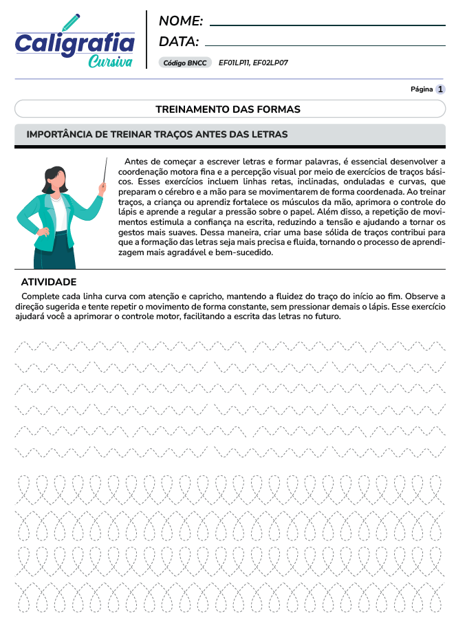 5 Atividades de Caligrafia para o 5º Ano