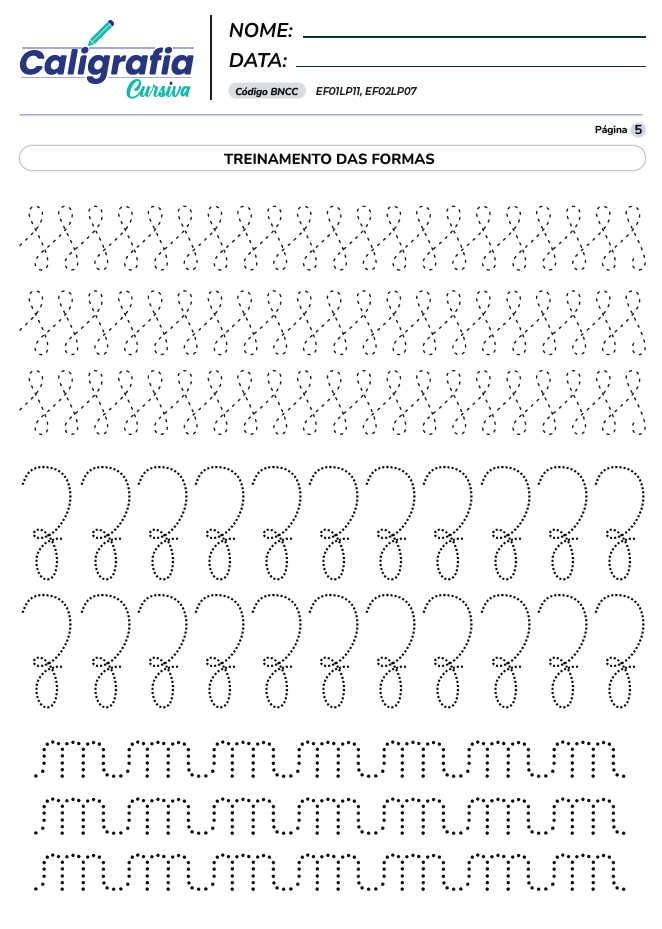 5 Atividades de Caligrafia para o 5º Ano