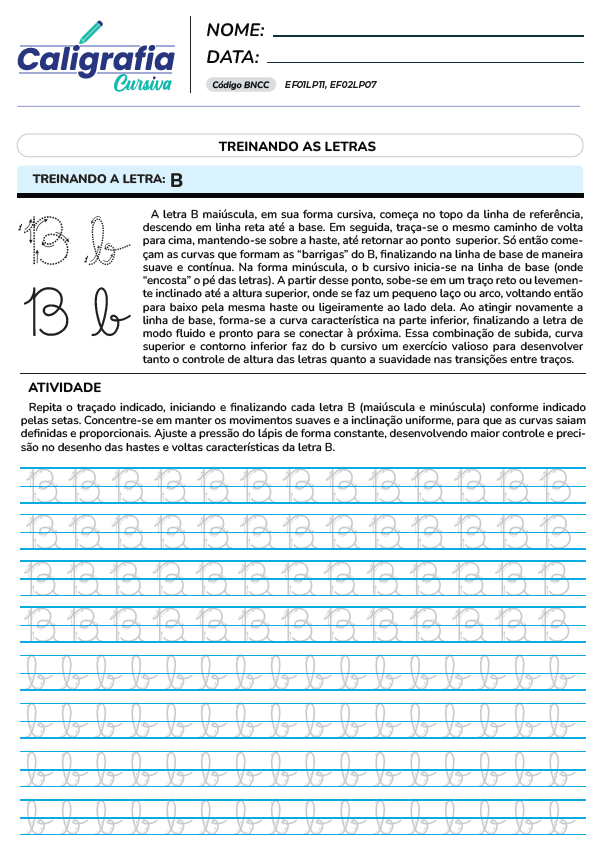 5 Atividades de Caligrafia para o 5º Ano